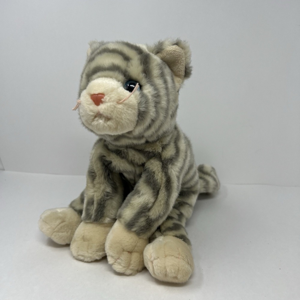 Ty Silver the Cat Plush toy Beanie Buddy 1999 Gray Striped Stuffed Animal